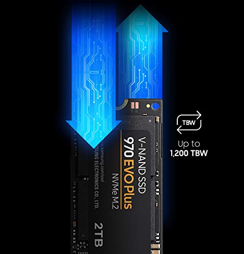 SAMSUNG 970 EVO Plus SSD 1TB NVMe M.2 Internal Solid State Hard Drive, V-NAND Technology, Storage and Memory Expansion for Gaming, Graphics w/Heat Control, Max Speed, MZ-V7S1T0B/AM