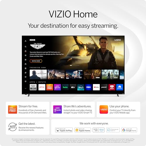 VIZIO 50-inch MQX-Series 4K 120Hz QLED HDR10+ Smart TV with Dolby Vision, Active Full Array, 240Hz @ 1080p PC Gaming, WiFi 6E, Apple AirPlay, Chromecast Built-in, M50QXM-K01, 2023 Model