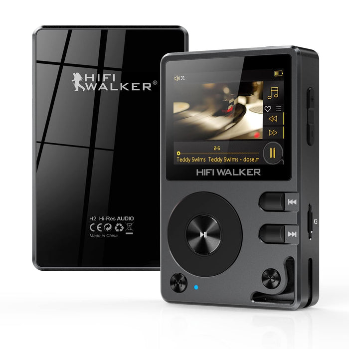 HIFI WALKER H2 HiFi MP3 Player with Bluetooth, Lossless DSD DAC Flac, High Resolution Music Player, Portable Audio Player with 64 GB Memory Card, Supports up to 256 GB