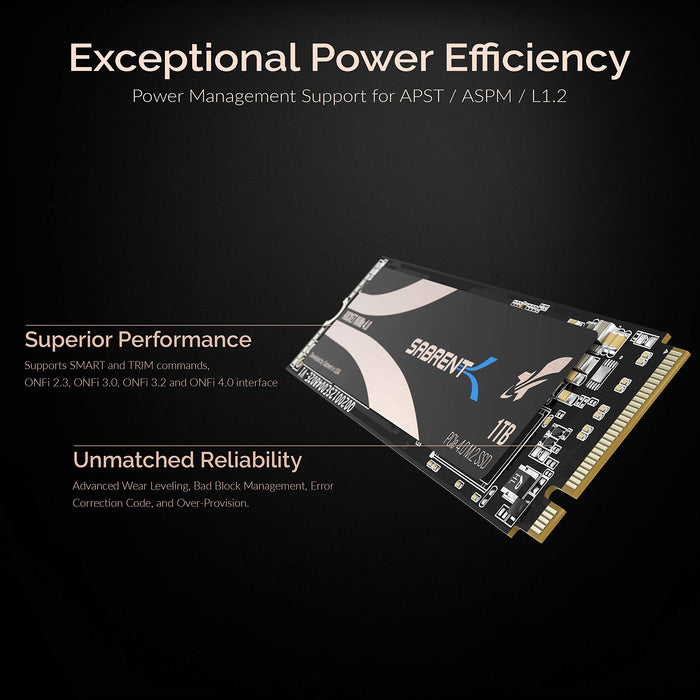 SABRENT 1TB Rocket Nvme PCIe 4.0 M.2 2280 Internal SSD Maximum Performance Solid State Drive (Latest version) (SB-ROCKET-NVMe4-1TB).