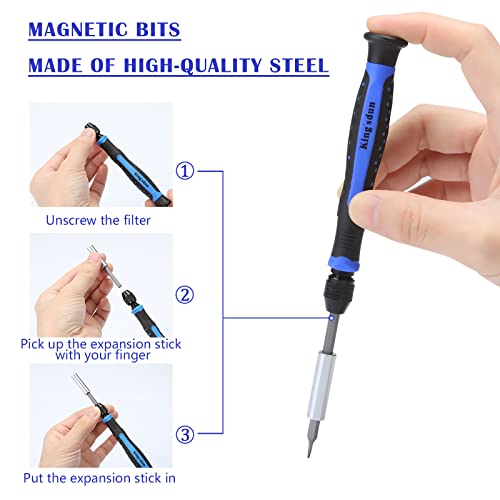 Precision Screwdriver Set, LIFEGOO 170pcs All in one Electronics Repair Tool Kit with 156pcs Bits Magnetic Driver Kit & Bag for Repair Computer, PC, MacBook, Laptop, Tablet, iPhone, Xbox, Game Console