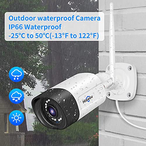 【Dual Wi-Fi,2-Way Audio】 2K WiFi Security Camera System,3TB Hard Drive,3 Megapixel, 8Channel CCTV System,Mobile&PC Remote,Outdoor IP66 Waterproof,Night Vision,Motion Alert,Plug&Play,7/24/Motion Record