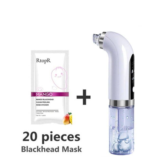 Electric Small Bubble Blackhead Remover USB Rechargeable Water Cycle Pore Acne Pimple Removal Vacuum Suction Facial Cleaner Tool