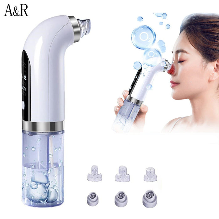 Electric Small Bubble Blackhead Remover USB Rechargeable Water Cycle Pore Acne Pimple Removal Vacuum Suction Facial Cleaner Tool