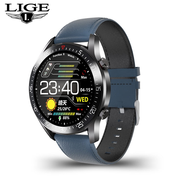 LIGE 2022 New Steel Band Digital Watch Men Sport Watches Electronic LED Male Wrist Watch For Men Clock Waterproof Bluetooth Hour