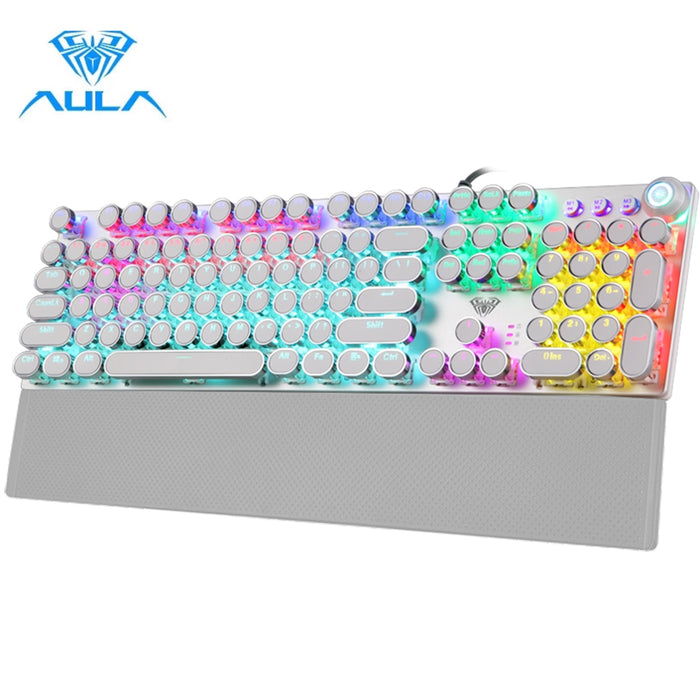 AULA F3087/F2068/F2088 Game mechanical keyboard  87/104 KEYS computer keyboard laptop keyboard Russian Hebrew Spanish Arabic