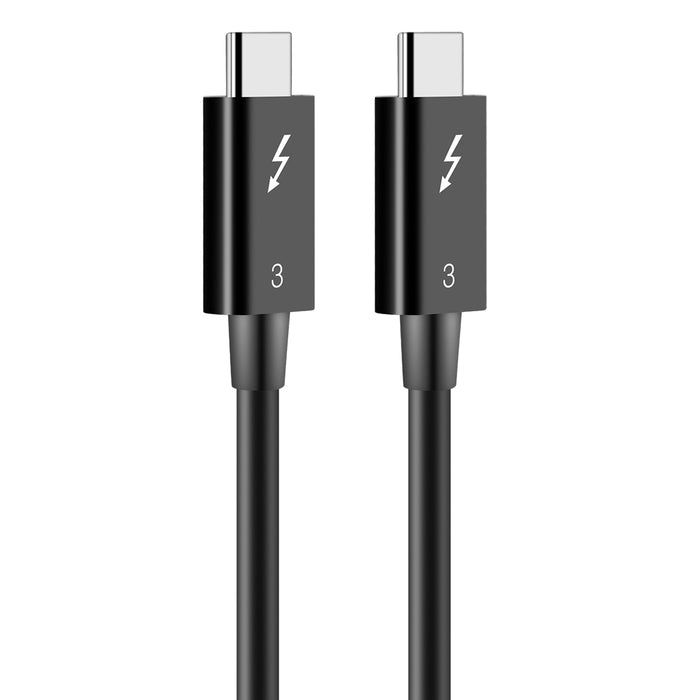 Thunderbolt 3 cable 40Gbps 100W Thunderbolt 3 dock cable 0.7M 2.3ft 20V 5A TB3 cable 5K 4K display 40G Thunderbolt 3 to TB3 male