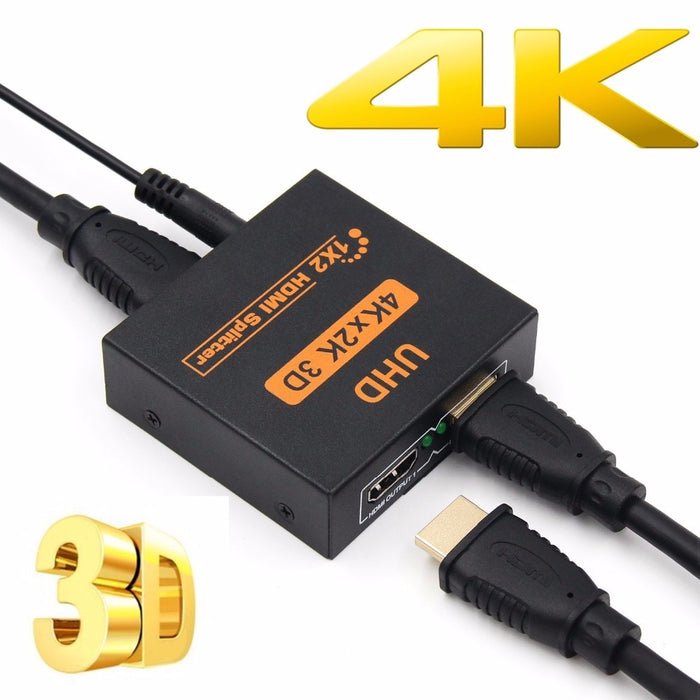 4K HDMI-Compatible Splitter Full HD 1080p Vide Switch Switcher 1X2 1X4 Dual Display For HDTV DVD PS3 Xbox