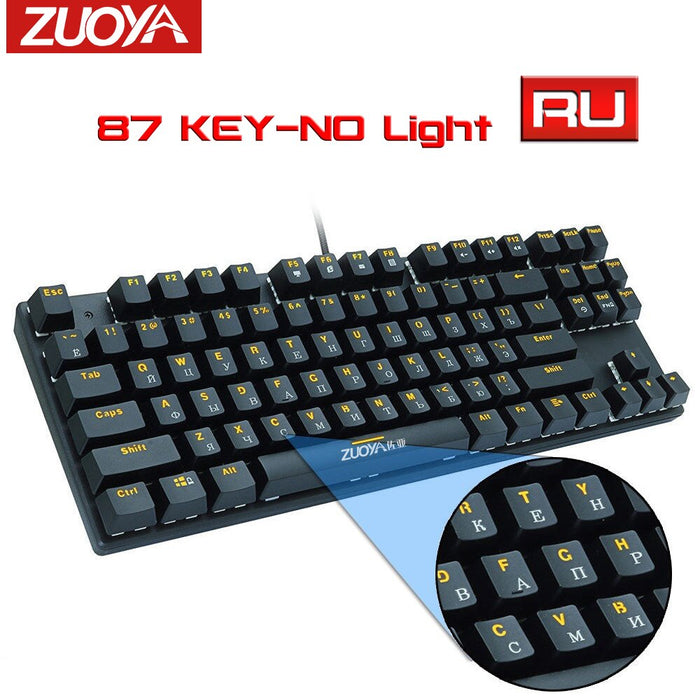 Wired Mechanical Keyboard with LED Backlight Anti-Ghosting Black Blue Red Switch  USB  Gaming Keyboard Russian/English for Gamer