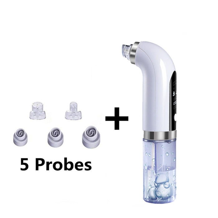 Electric Small Bubble Blackhead Remover USB Rechargeable Water Cycle Pore Acne Pimple Removal Vacuum Suction Facial Cleaner Tool