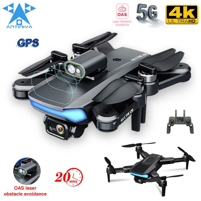 ANTINIYA 220G NEW GPS Obstacle Avoidance Drone  4K HD Profesional with Dual Camera FPV Quadrocopter RC Brushless Helicopter Toys