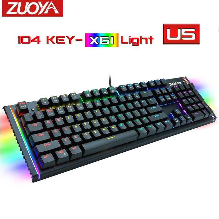 Wired Mechanical Keyboard with LED Backlight Anti-Ghosting Black Blue Red Switch  USB  Gaming Keyboard Russian/English for Gamer