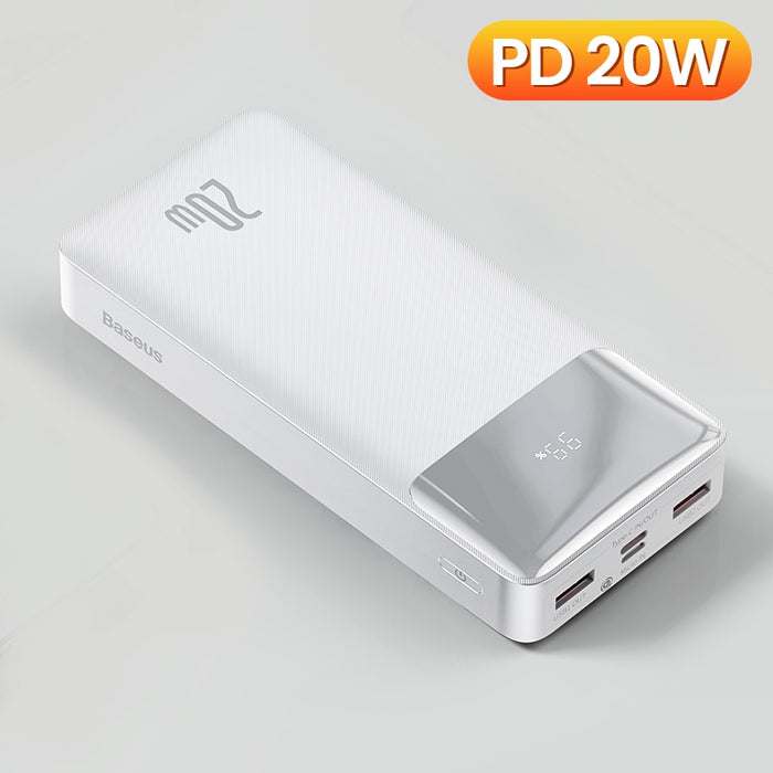 Baseus Power Bank 20000mAh Portable Charger Powerbank 10000mAh External Battery PD 20W Fast Charging For iPhone Xiaomi PowerBank