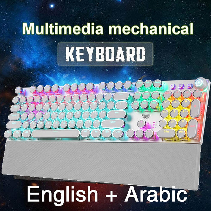 AULA F3087/F2068/F2088 Game mechanical keyboard  87/104 KEYS computer keyboard laptop keyboard Russian Hebrew Spanish Arabic