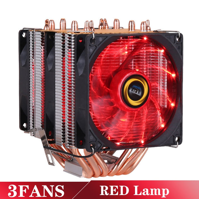 6 Heatpipes RGB CPU Cooler Radiator Silent PWM 4PIN 130W For Intel LGA 1150 1151 1155 1200 1366 2011 X79 X99 AM3 AM4 Ventilador