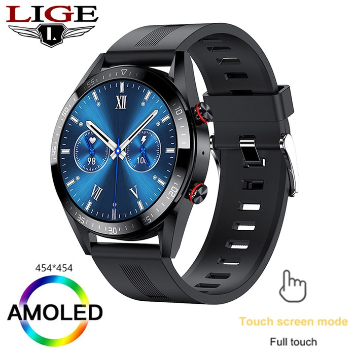 LIGE 2022 New 454*454 Screen Smart Watch Men Always Display The Time Bluetooth Call Local Music Men Smartwatch For Huawei Xiaomi