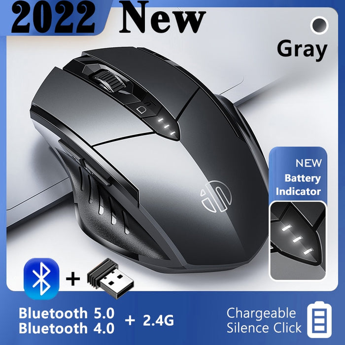 2022 Wireless 2.4 GHz Ergonomic Mice Mouse 1600 DPI USB Receiver Optical Bluetooth-Compatible 3.0 5.0 Computer Gaming Mute Mouse