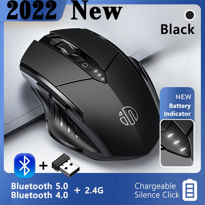 2022 Wireless 2.4 GHz Ergonomic Mice Mouse 1600 DPI USB Receiver Optical Bluetooth-Compatible 3.0 5.0 Computer Gaming Mute Mouse