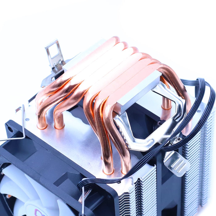 6 Heatpipes RGB CPU Cooler Radiator Silent PWM 4PIN 130W For Intel LGA 1150 1151 1155 1200 1366 2011 X79 X99 AM3 AM4 Ventilador