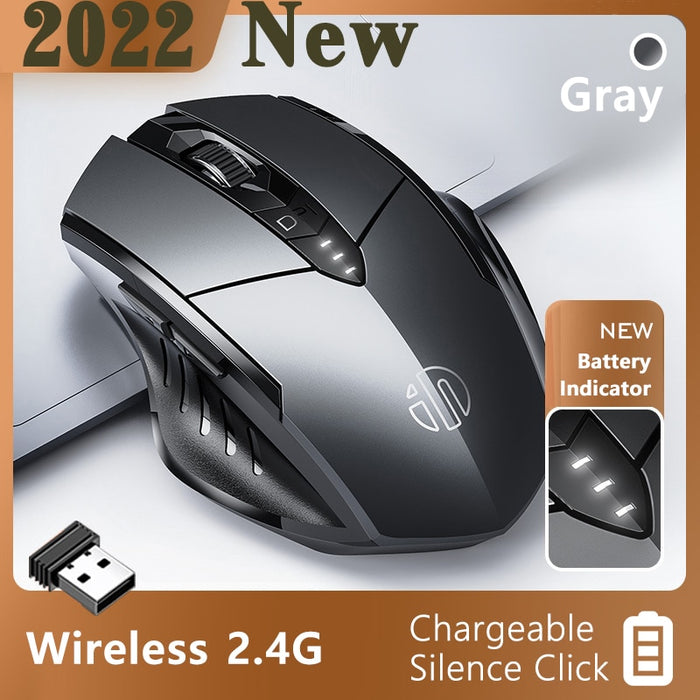 2022 Wireless 2.4 GHz Ergonomic Mice Mouse 1600 DPI USB Receiver Optical Bluetooth-Compatible 3.0 5.0 Computer Gaming Mute Mouse