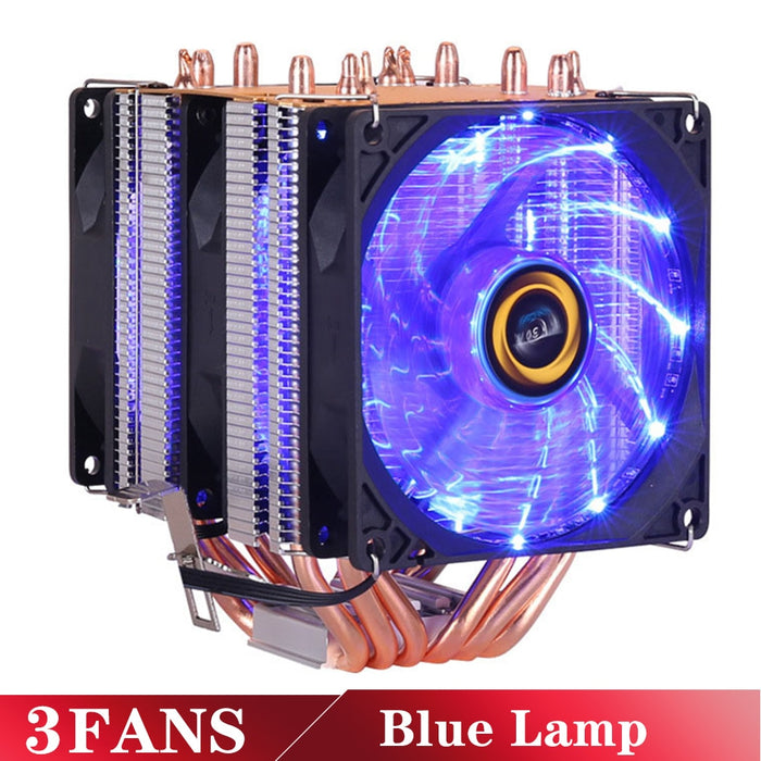 6 Heatpipes RGB CPU Cooler Radiator Silent PWM 4PIN 130W For Intel LGA 1150 1151 1155 1200 1366 2011 X79 X99 AM3 AM4 Ventilador