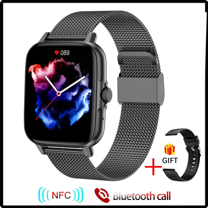 LIGE New NFC Women Smart Watch Men Full Touch Sports Fitness Watch Waterproof Bluetooth Call For Huawei Xiaomi smartwatch Mens