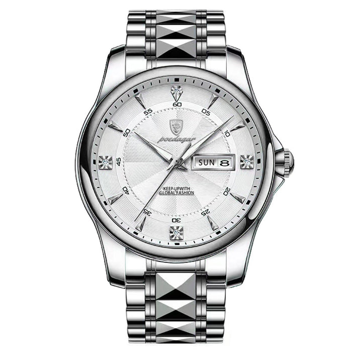 POEDAGAR Men Watch Stainless Stainless Steel Top Quality Swiss Men's Wristwatch Waterproof Luminous Business Quaztz Watches