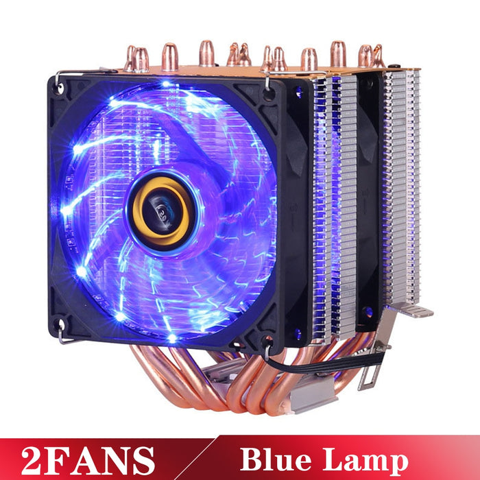 6 Heatpipes RGB CPU Cooler Radiator Silent PWM 4PIN 130W For Intel LGA 1150 1151 1155 1200 1366 2011 X79 X99 AM3 AM4 Ventilador